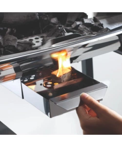 BARBECUE A CARBONELLA OMPAGRILL "60-40 ALC" IN ACCIAIO INOX 60,5X33X96 CM